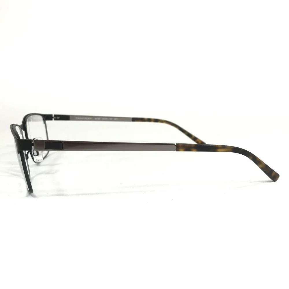 Tech Flex Large Eyeglasses Frames 30148S SP11 Black Silver Square 54-18-145